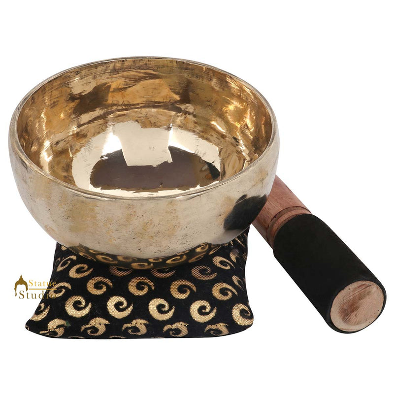 Nepal Buddhist Tibetan Himalyan Handmade Bronze Meditation Healing Singing Bowl - 460371