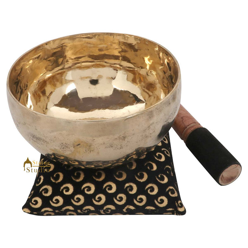 Tibetan Buddhist Himalyan Chakra Bronze Meditation Healing Yoga Singing Bowl - 460374