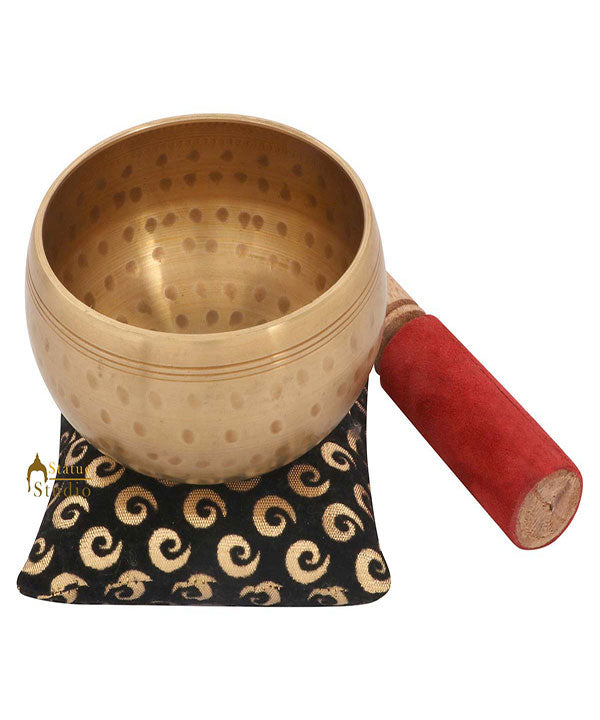 Tibetan Buddhist Himalyan Chakra Brass Meditation Healing Yoga Singing Bowl 3.5"