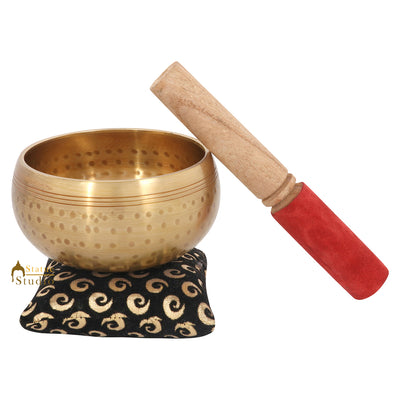 Tibetan Buddhist Himalyan Chakra Brass Meditation Healing Yoga Singing Bowl 4"