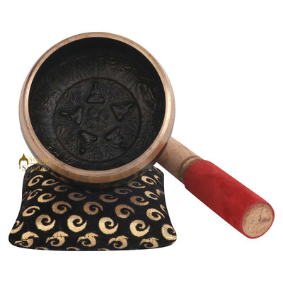 Tibetan Himalyan Buddha Chakra Prayer Metal Singing Bowl Yoga Healing Meditation - 460382