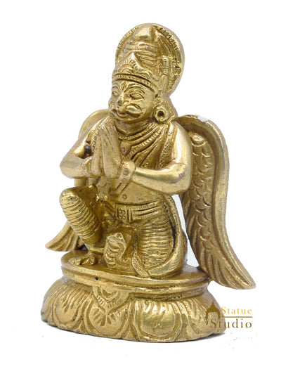 Brass Lord Garuda Statue Idol For Religious Home Décor Showpiece 3"