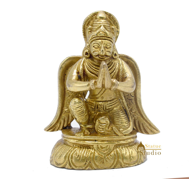 Brass Lord Garuda Statue Idol For Religious Home Décor Showpiece 3"