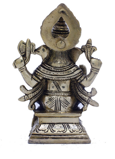 Small Lucky Sitting Ganesha Corporate Diwali Gift Idol Murti Décor Statue 5.5"