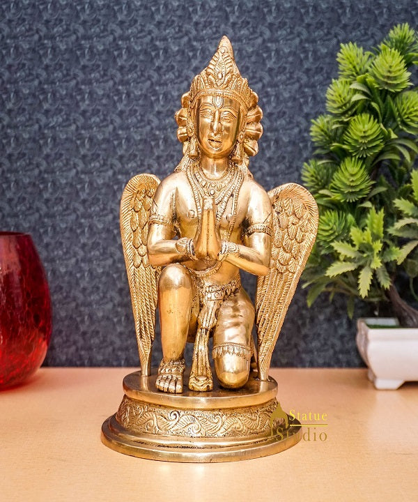 Brass Garuda Idol Vishnu Vehicle Eagle Murti Home Décor Feng Shui Vastu Statue