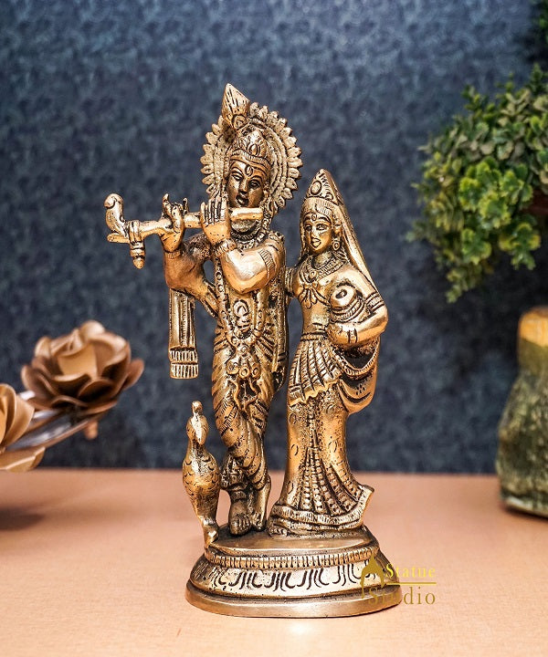 Radha Krishna Statue Hindu God idol Krisna figure for altar marraige gift |  eBay