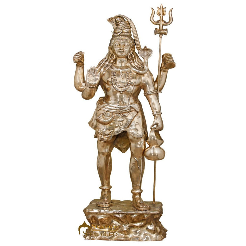 Brass Large Shiva Idol For Home Temple Office Garden Decor 7 Feet