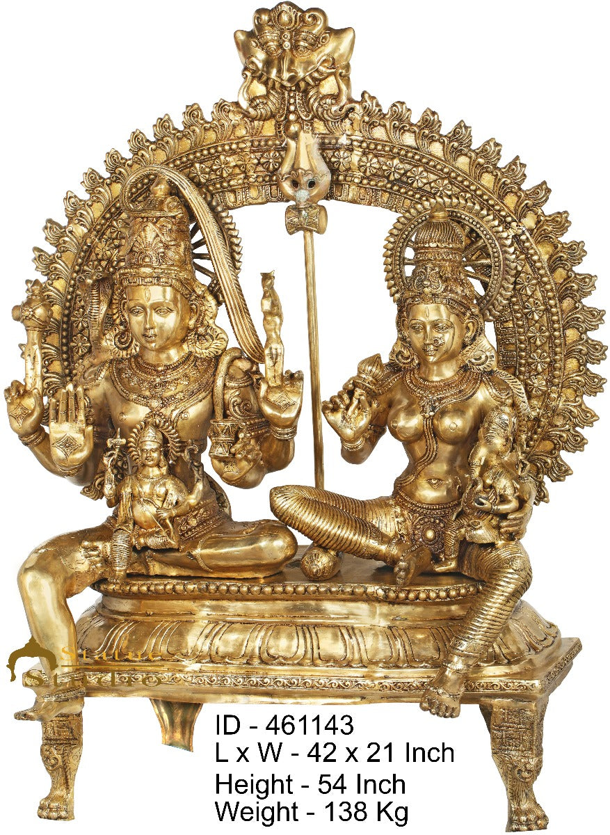 Brass Standing Lord Shiva Idol Home Puja Room Dacor Showpiece