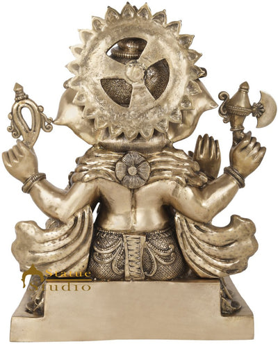 Brass Large Ganesha Statue Finest Carved For Home Decor 2.5 Feet