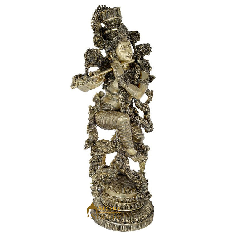 Brass Superfine Krishna Idol Exclusive Masterpiece 3.5 Feet