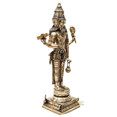 Large Size Indian Hindu God Creator Of Universe Lord Brahma Ji Idol 39"