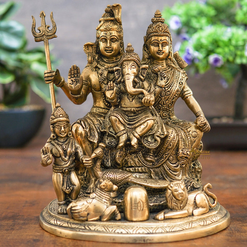 Lord shiva idol shiv ji brass statue for home decor shiva murti sittin –  Antiq Decor