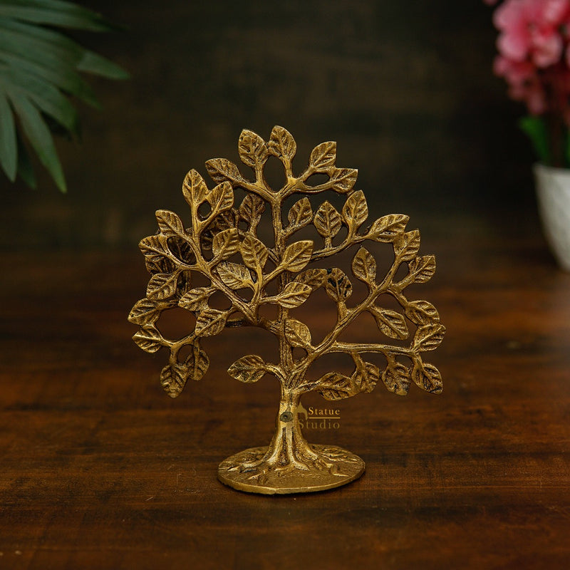 Brass Small Tree Showpiece For Lucky Home Vastu Décor Gift – StatueStudio