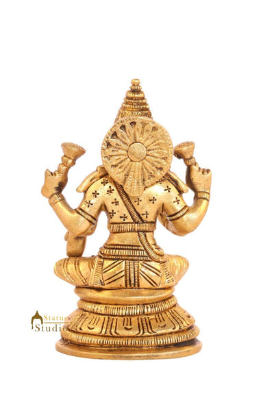 Brass miniature idol hindu goddess laxmi figure dcorative art 2"